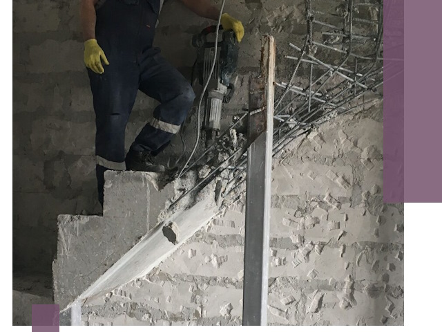 Демонтаж металлических и бетонных лестниц в Гагарине