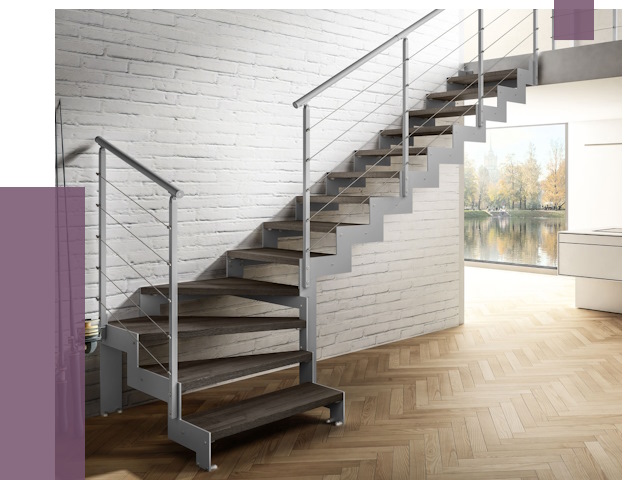 Г-образные лестницы под ключ в Гагарине от 37715 руб. | ПРОЛЁТ-Ггр