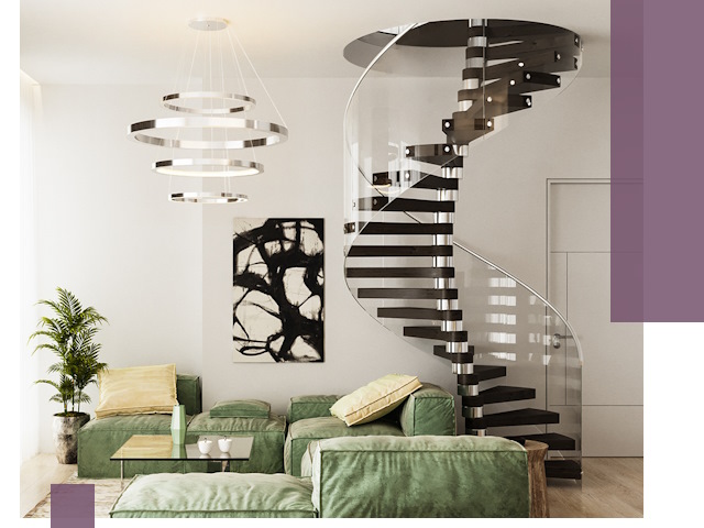 Лестницы для двухуровневой квартиры в Гагарине — изготовление и монтаж