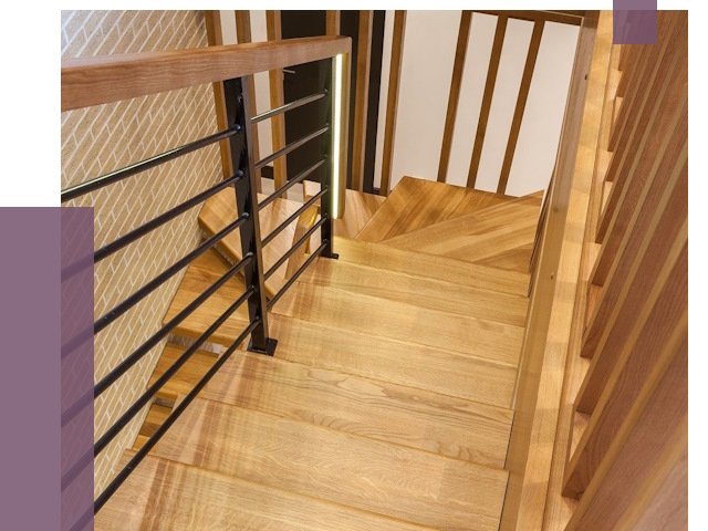 Лестницы из ясеня в Гагарине под ключ от 10196 руб. 