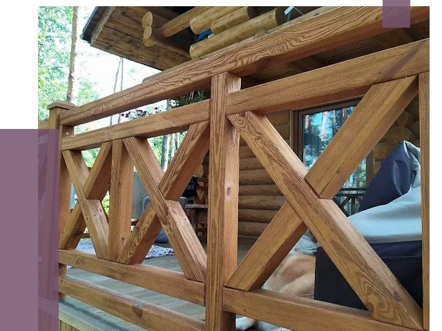 Деревянные перила под ключ в Гагарине от 7803 руб. 