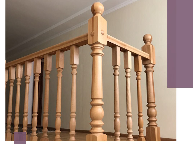 Деревянные перила на заказ в Гагарине: монтаж и изготовление