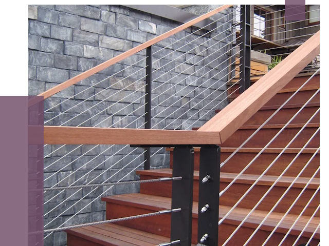 Тросовые перила под ключ в Гагарине от 7907 руб. 