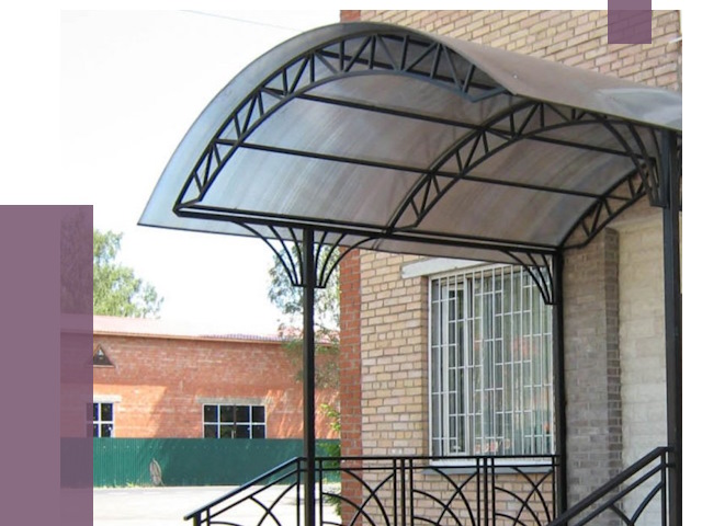 Металлические навесы и козырьки в Гагарине от 13005 руб.