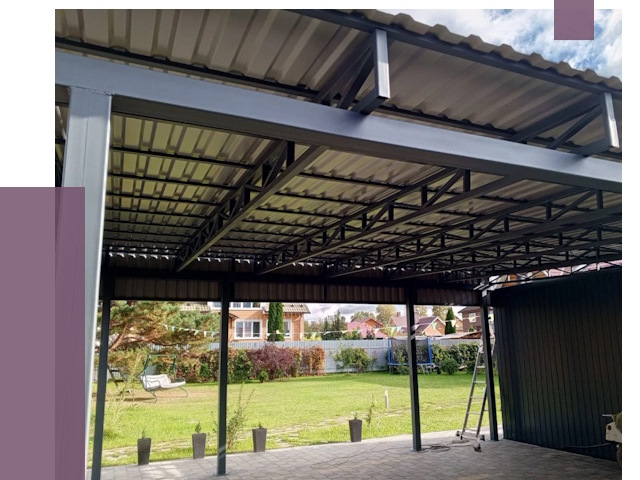 Монтаж навесов в Гагарине от 7491 руб. — установка навеса | ПРОЛЁТ-Ггр