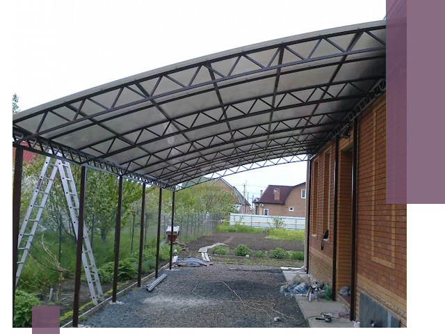 Профессиональный монтаж навесов под ключ в Гагарине