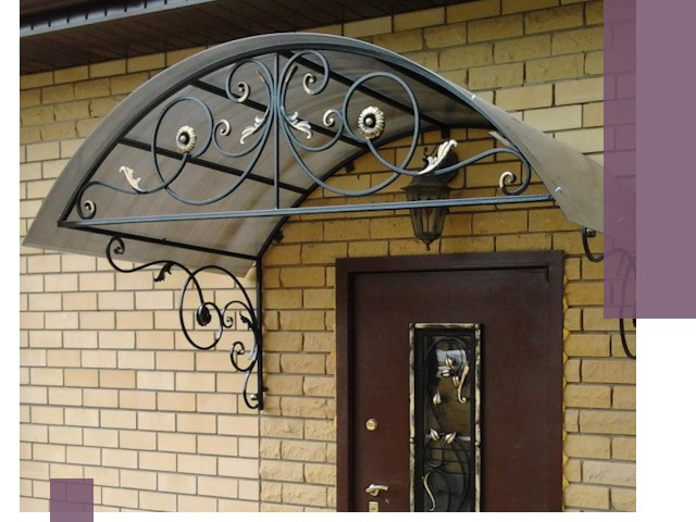 Изготовление козырьков из металла под ключ в Гагарине