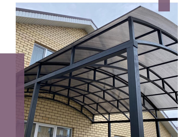 Монтаж козырьков в Гагарине от 11705 руб. | ПРОЛЁТ-Ггр