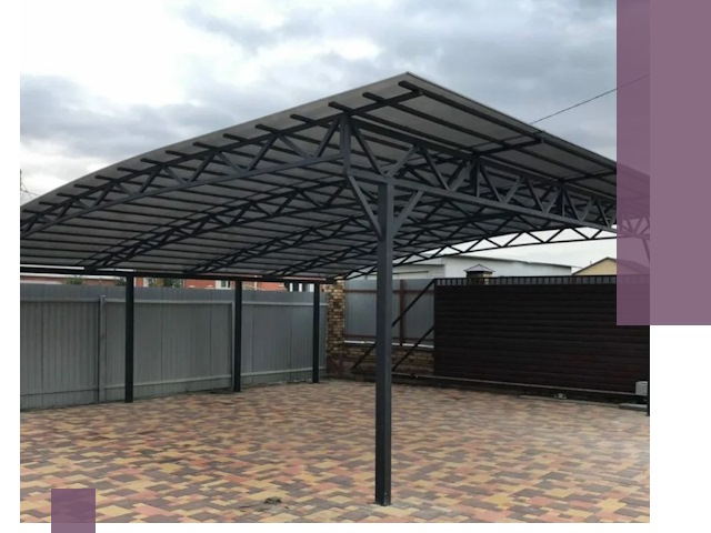 Недорогие навесы под ключ в Гагарине — изготовление и монтаж