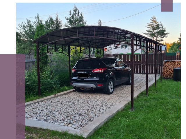 Навесы для автомобиля в Гагарине от 13369 руб.  | ПРОЛЁТ-Ггр