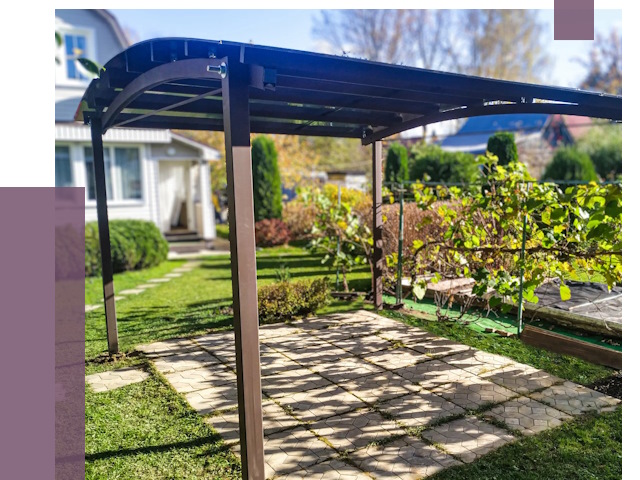 Навесы для дачи в Гагарине от 12953 руб. под ключ — ПРОЛЁТ-Ггр