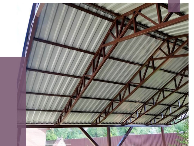 Навесы из профнастила в Гагарине от 7491 руб. | ПРОЛЁТ-Ггр