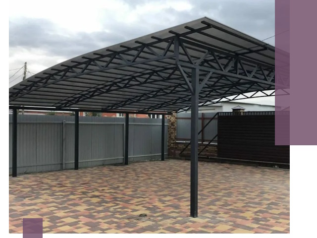 Металлические навесы под ключ в Гагарине — изготовление и монтаж