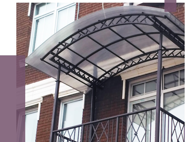 Козырьки над балконом в Гагарине от 8791 руб. | ПРОЛЁТ-Ггр