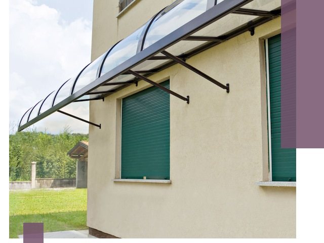 Козырьки над окнами в Гагарине — изготовление и монтаж по выгоде