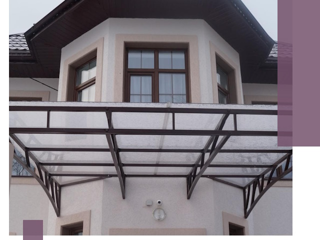 Козырьки из поликарбоната под ключ в Гагарине