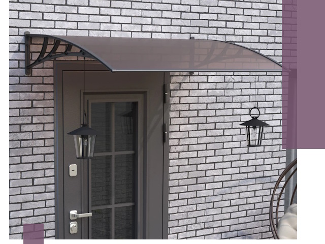 Недорогие козырьки и навесы под ключ в Гагарине