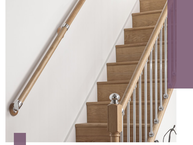 Пристенные поручни из стали и нержавейки под монтаж в Гагарине